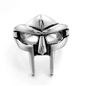 Vintage Goth Mf Doom Mask Adjustable Joint Ring For Men Gladiator Punk Egyptian